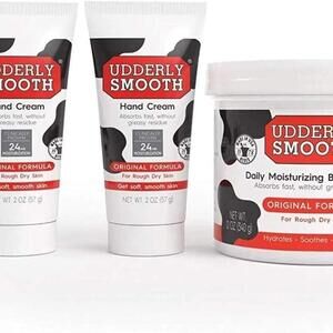 **SOLD** UDDERLY SMOOTH NonGreasy Hand & Body Moisturizer Cream Bundle Kit 3 CT